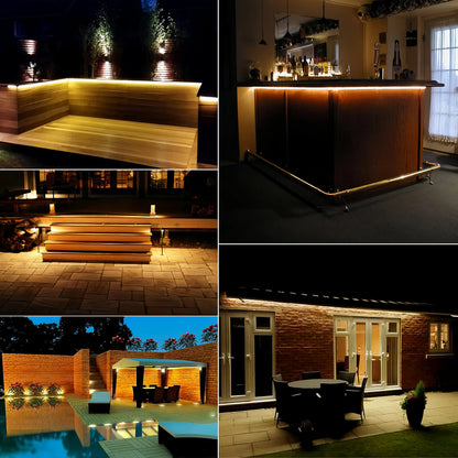 Solar-Powered LED Strip Light - 150 LEDs, 16.4ft, 8 Lighting Modes, Waterproof for Outdoor Holiday & Patio Decoration