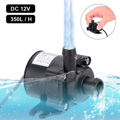 12V Brushless Solar Water Pump Kit – Ultra-Quiet Submersible Motor for Pools, Ponds, and Gardens