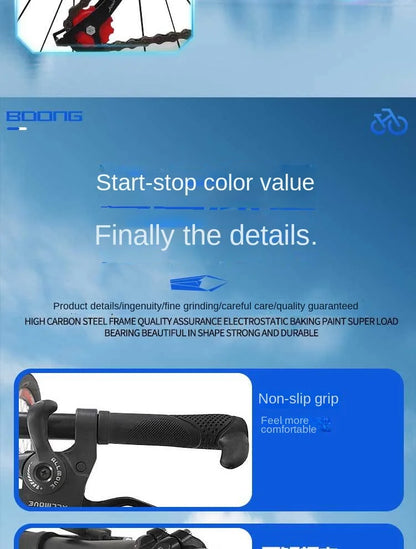Mountain Bike with Dual Disc Brakes, High Carbon Steel Frame for Enhanced Load-Bearing Capacity, Provides Protection for Cycling