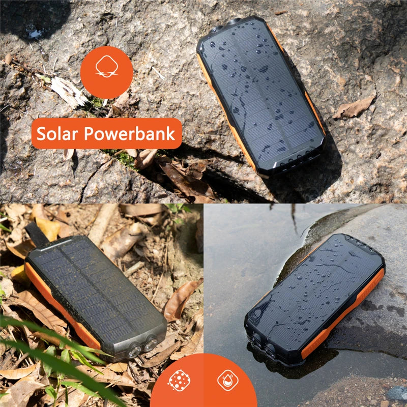 2025 100,000mAh Solar Power Bank – Qi Wireless Charger & Fast Charging