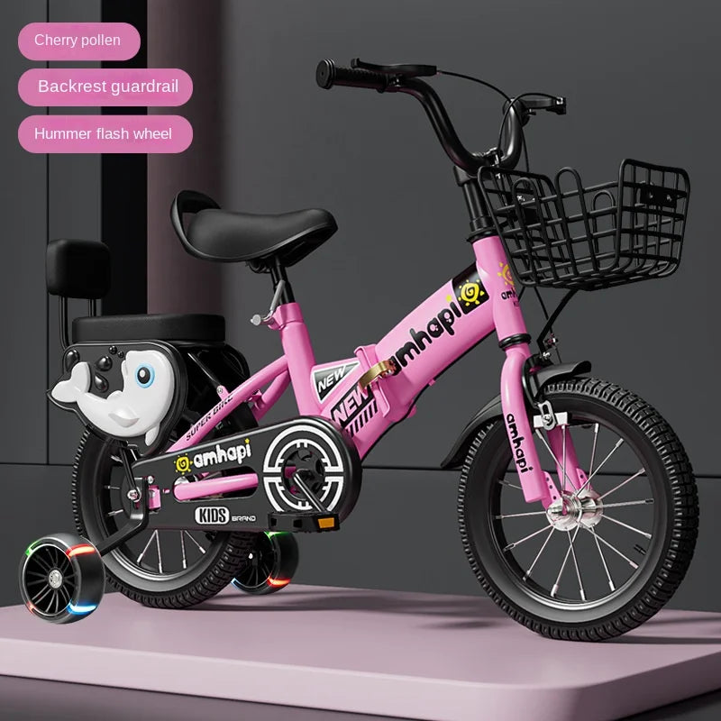 Children's Folding Bicycle Baby Stroller 12-20 Inch for Boys and Girls (Ages 2-10) - New Model 2024