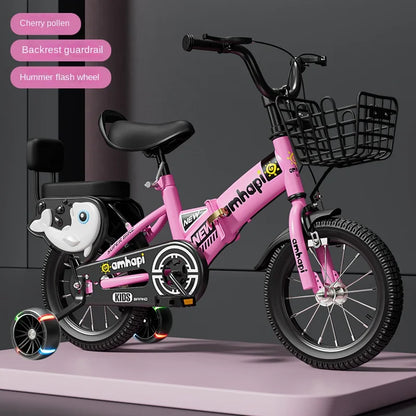 Children's Folding Bicycle Baby Stroller 12-20 Inch for Boys and Girls (Ages 2-10) - New Model 2024