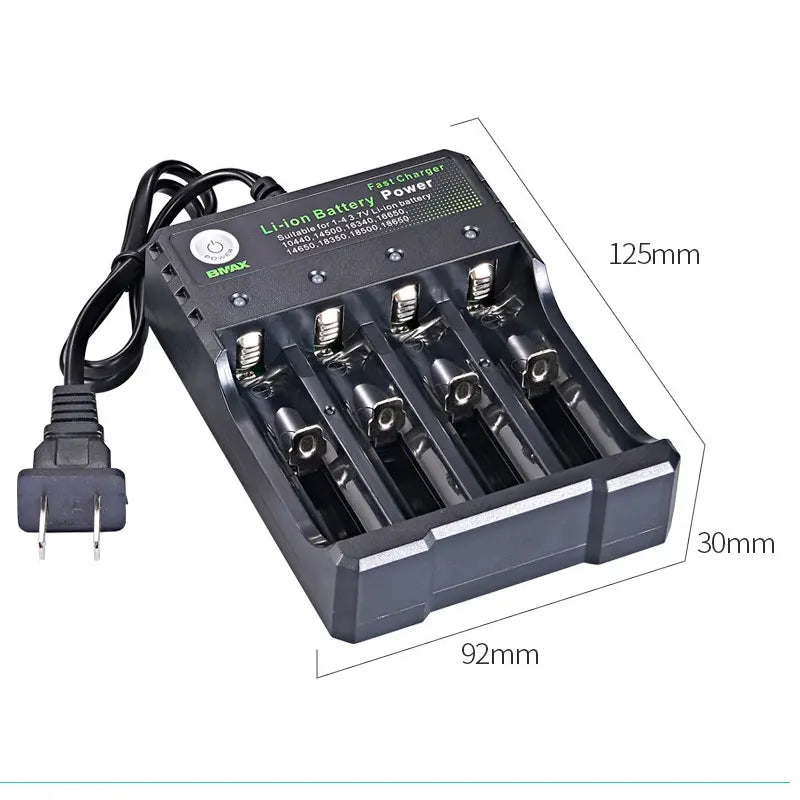 18650 Battery Charger 1-2-4 Slots AC 110V 220V Dual for 18650 Charging 3.7V Rechargeable Lithium Battery Charger