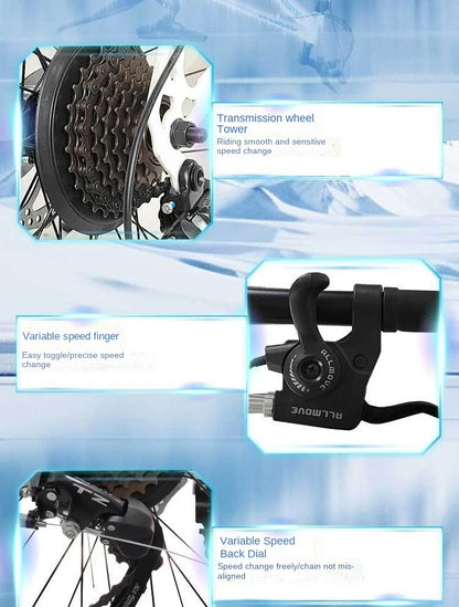 Mountain Bike with Dual Disc Brakes, High Carbon Steel Frame for Enhanced Load-Bearing Capacity, Provides Protection for Cycling