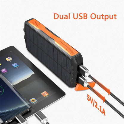 2025 100,000mAh Solar Power Bank – Qi Wireless Charger & Fast Charging
