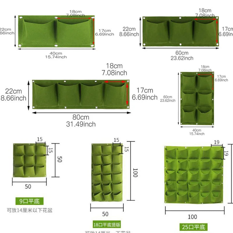 Wall Flower Grow Bags – Vertical Hanging Garden Planter