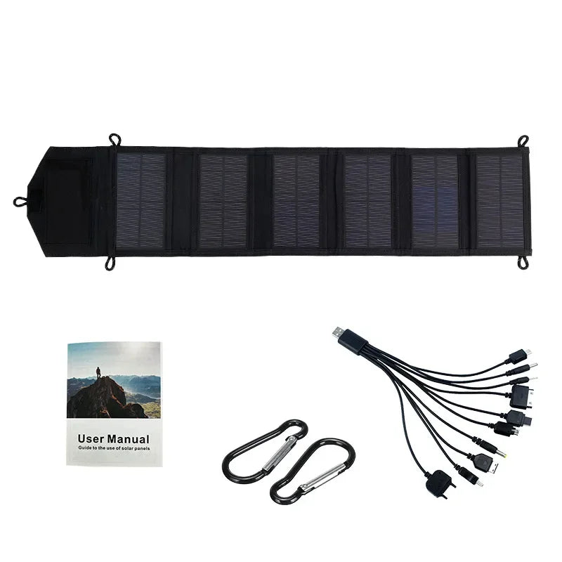 6-Fold 800W Foldable Solar Panel 20W/h Portable USB Solar Charger for Mobile Power Supply