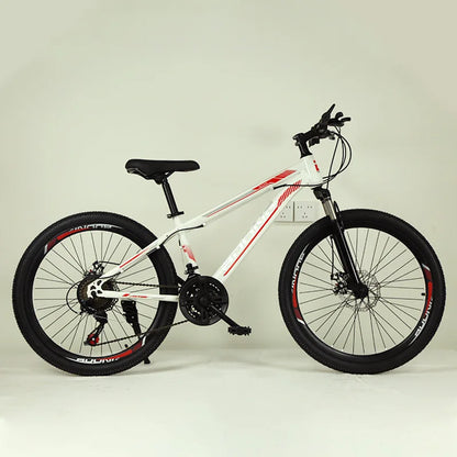 Mountain Bike with Dual Disc Brakes, High Carbon Steel Frame for Enhanced Load-Bearing Capacity, Provides Protection for Cycling