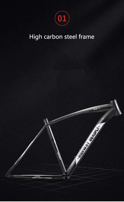 24/26 Inch Road Bicycle - Dual Disc Brake, 24-Speed, Ultra-Fast Racing Bike, High Carbon Steel Gravel Bike