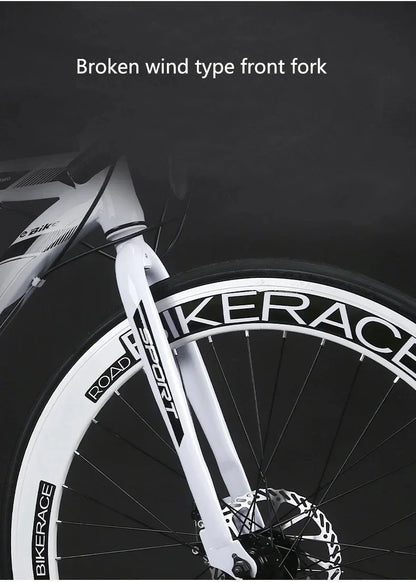 24/26 Inch Road Bicycle - Dual Disc Brake, 24-Speed, Ultra-Fast Racing Bike, High Carbon Steel Gravel Bike