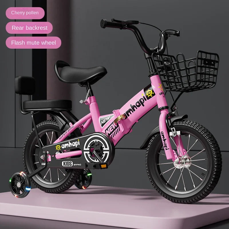 Children's Folding Bicycle Baby Stroller 12-20 Inch for Boys and Girls (Ages 2-10) - New Model 2024