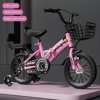 Children's Folding Bicycle Baby Stroller 12-20 Inch for Boys and Girls (Ages 2-10) - New Model 2024