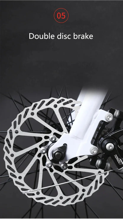 24/26 Inch Road Bicycle - Dual Disc Brake, 24-Speed, Ultra-Fast Racing Bike, High Carbon Steel Gravel Bike
