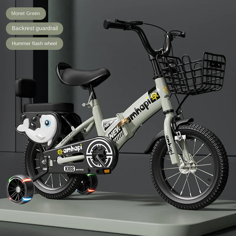 Children's Folding Bicycle Baby Stroller 12-20 Inch for Boys and Girls (Ages 2-10) - New Model 2024