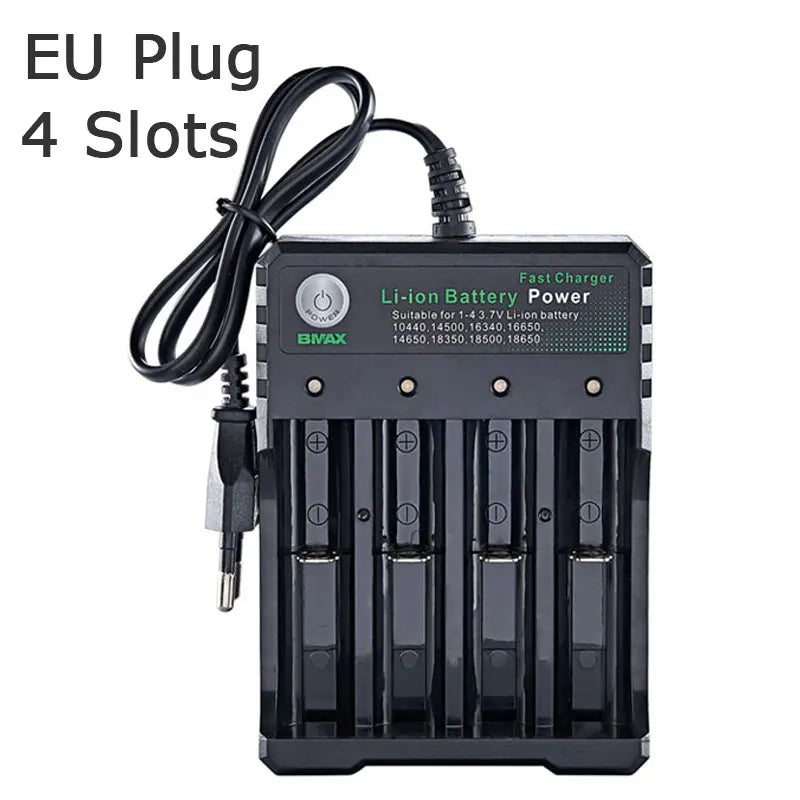 18650 Battery Charger 1-2-4 Slots AC 110V 220V Dual for 18650 Charging 3.7V Rechargeable Lithium Battery Charger