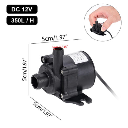 12V Brushless Solar Water Pump Kit – Ultra-Quiet Submersible Motor for Pools, Ponds, and Gardens