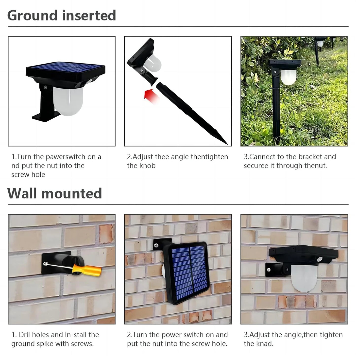 2/4 PCS Solar Motion Sensor Pathway Lights – Bright & Waterproof Outdoor Spotlights