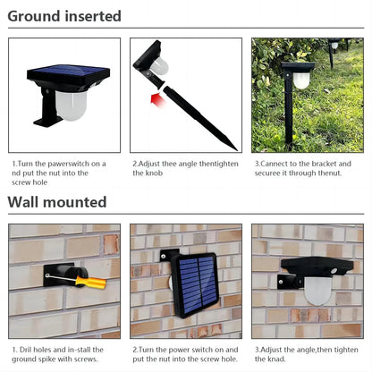 2/4 PCS Solar Motion Sensor Pathway Lights – Bright & Waterproof Outdoor Spotlights