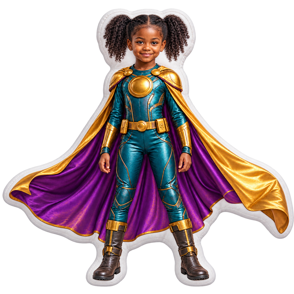 Superhero Child custom-shaped pillow illustrative preview