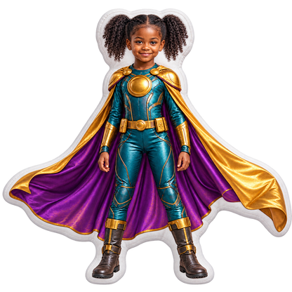 Superhero Child custom-shaped pillow illustrative preview